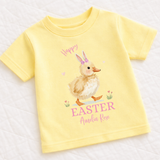 DTF TRANSFER | HAPPY EASTER- DUCK BUNNY PINK