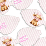 FLUFFY EASTER COWS & BOWS 3.5” | PRE CUT DIY HAIR BOW LOOPS - Eliza Henri