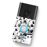 DOORBELL STICKER - RING 2ND GEN- HAUNTED HOUSE WITCH GHOST- UV DECAL