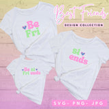 Best Friends Clipart, Best Friend T shirt And Bow design SVG PNG JPG- Digital Download