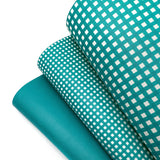 Jade Green Gingham Core Faux Leather Trio