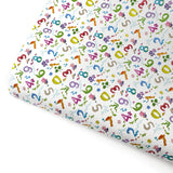 Under the Sea Numbers Premium Faux Leather Fabric Sheets