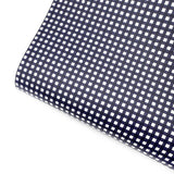 True Navy Gingham Mini Premium Faux Leather Fabric Sheets