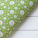 3D Daisies Canvas Lux Premium Printed Fabric