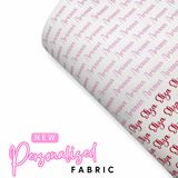 Personalised Name Canvas Lux Premium Printed Fabric