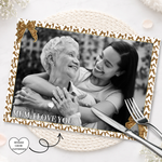 MOTHERS DAY- LEOPARD BOWS CUSTOM PHOTO MESSAGE- PREMIUM LEATHERETTE PLACEMAT - Eliza Henri