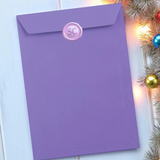LILAC SANTA CLAUS INITIAL ‘SC’ WAX EFFECT SOLVENT STICKER SEALS