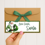 GREEN LOVE FROM SANTA MERRY CHRISTMAS ENVELOPE LABELS- UV DECAL