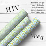 BLUE PENCILS PATTERNED HTV & SELF ADHESIVE VINYL