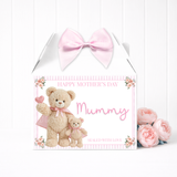 MOTHER'S DAY - SUPER MUMMY TEDDY PINK - TREAT BOX LABEL - Eliza Henri