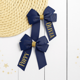 CUSTOM DTF | GOLD GLITTER HAIR BOW NAMES (FOR 4” BOWS)