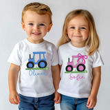 CUSTOM DTF TRANSFER - EMBROIDERY EFFECT- PERSONALISED TRACTORS