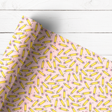 PINK PENCILS | PREMIUM LEATHERETTE FABRIC
