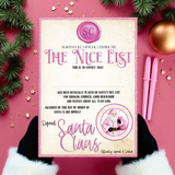NICE LIST CERTIFICATES - PINK EDITION 2025- A4 PREMIUM CARD