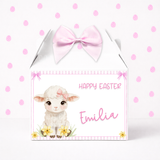 EASTER - LITTLE LAMB- PINK - TREAT BOX LABEL