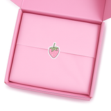 PINK STRAWBERRY CUSTOM CUT SOLVENT STICKER- GLOSSY OR MATTE