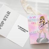 Popstar 'In my Birthday Era' Dolly- Premium Personalised Birthday Cards