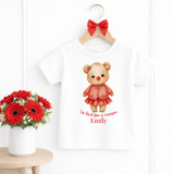 DTF TRANSFER - RED FOR A REASON BEAR WITH BOW - Eliza Henri