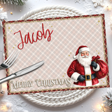TARTAN SANTA MAT | PREMIUM LEATHERETTE PLACEMATS