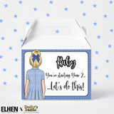 BACK TO SCHOOL DOLLY TREAT BOX LABELS- GIRLS SUMMER DRESS