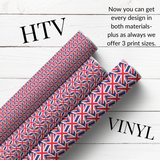 UNION JACK FLAGS PATTERNED HTV & SELF ADHESIVE VINYL