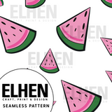 Watermelon Slice Seamless Pattern