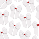 WHITE & RED GLITTER GROSGRAIN 4” RIBBON BOW