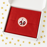 OFFICIAL NICE LIST RED SANTA- UV STICKER- 4 CM