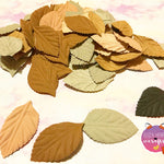 Luxury Fabric Leaves- 5pk - Eliza Henri Craft Supply