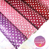 Polka Dot Chunky Glitter Fabric Collection - Eliza Henri Craft Supply