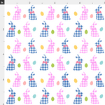 EHC Gingham Bunnies Artisan Fabric Felt - Eliza Henri Craft Supply