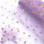 Glitter heart tulle