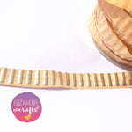 Gold Foil Gold Stripe FOE Headband Elastic - Eliza Henri Craft Supply