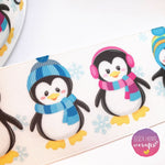 Cute Penguins Grosgrain Ribbon 25mm, 38mm, 50mm. - Eliza Henri Craft Supply