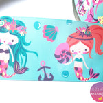 Little Mermaid Girls Grosgrain Ribbon 2'' or 3'' - Eliza Henri Craft Supply