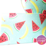 Water Melons & Bannana Mix Grosgrain Ribbon 2'' or 3'' - Eliza Henri Craft Supply