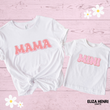 Exclusive Mama Mini Denim Ditsy HTV Full Colour Iron on T Shirt Transfer