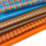 Autumn Tartans Premium Faux Leather Fabric Sheet Set