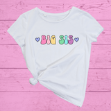 Retro Big Sis DTF Full Colour Iron on T Shirt Transfers