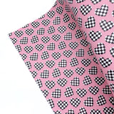 Racing Check Hearts Premium Faux Leather Fabric Sheets