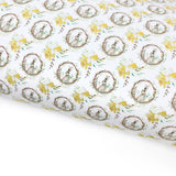 Mini Daffodil Bunny Hop Lux Premium Printed Bow Fabrics
