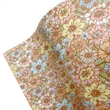 Pretty Pastel Floral Premium Faux Leather Fabric Sheets