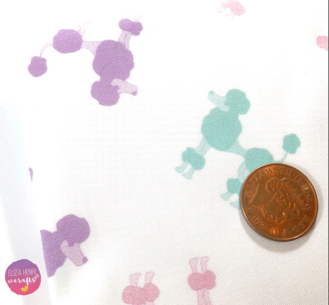 Pastel Poodles Artisan Fabric Felt - Eliza Henri