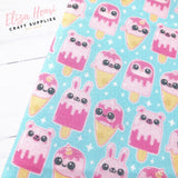 Pink Kawaii Lolly & Ice Creams Artisan Fabric Felt