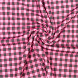 Pink & Black Buffalo Plaid Premium Print Bullet Fabric
