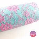 Colour Contrast Lace Wool Blend Fabric Felt - Eliza Henri