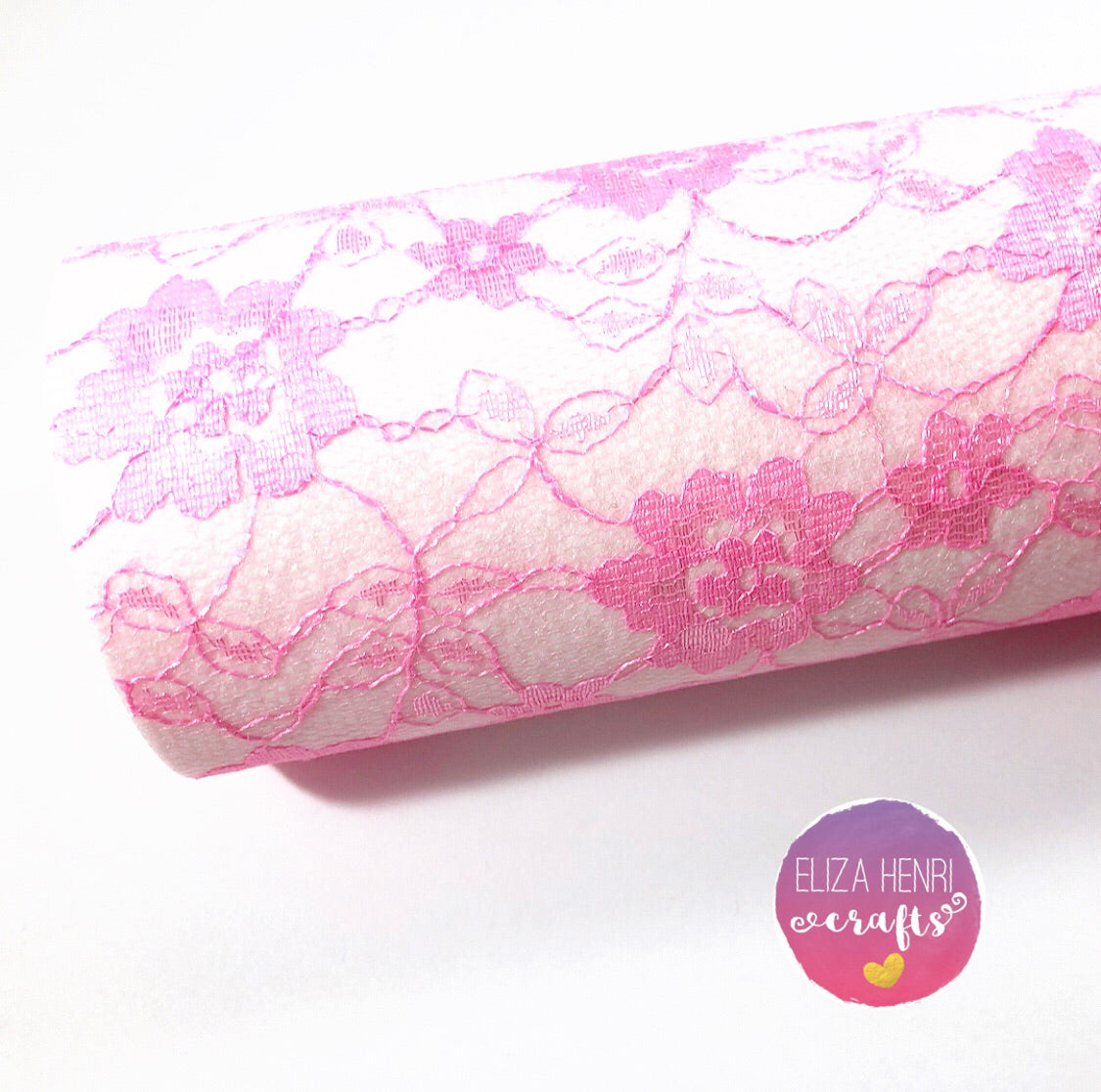 Coloured Lace on White Wool Blend Felt - Eliza Henri