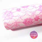 Coloured Lace on White Wool Blend Felt - Eliza Henri