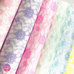 Coloured Lace on White Wool Blend Felt - Eliza Henri