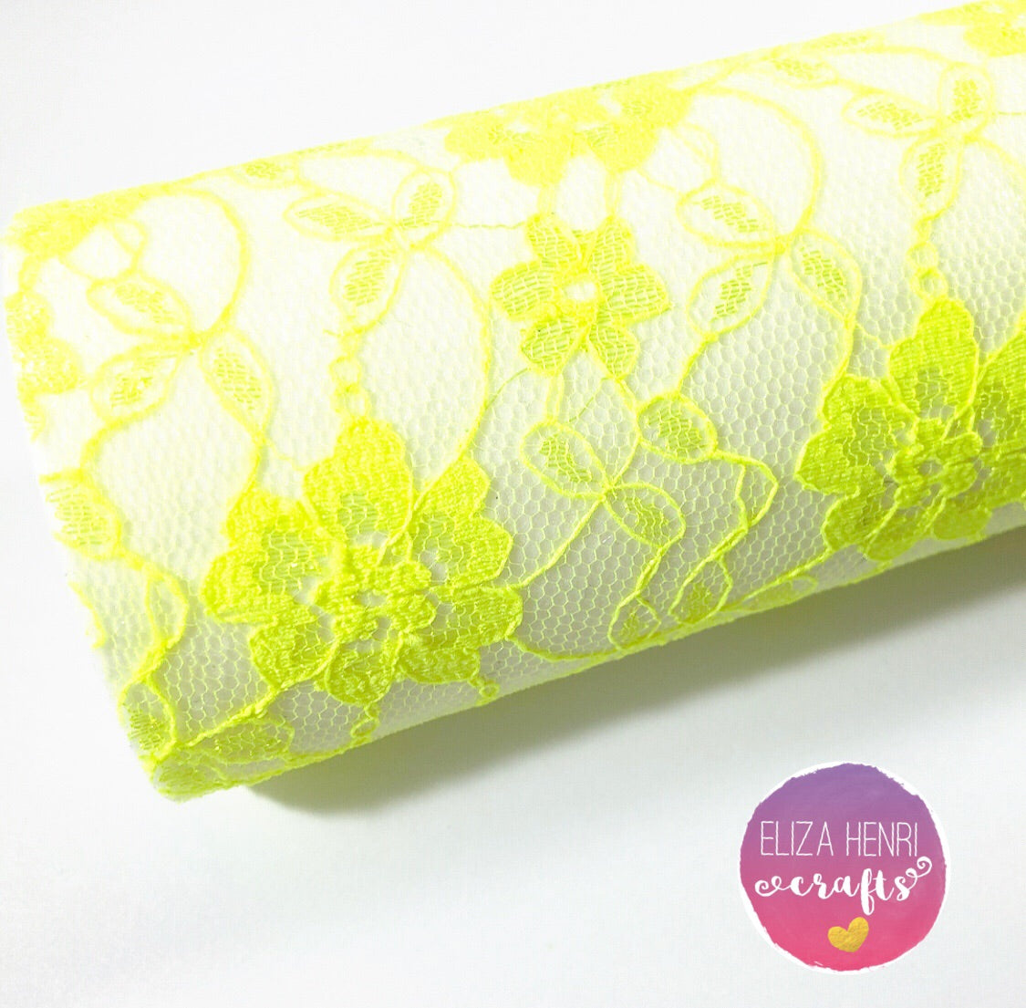 Coloured Lace on White Wool Blend Felt - Eliza Henri